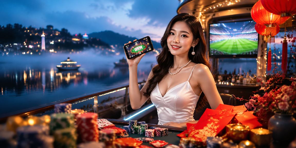 Không gian chơi bài lung linh ánh đèn lồng tại Đà Lạt về đêm