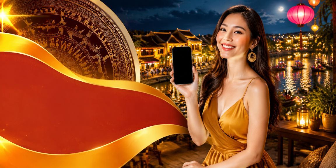 Người dùng thưởng thức cà phê và chơi casino trên điện thoại tại Hội An